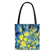 Load image into Gallery viewer, Blue Dahlia Tote Bag