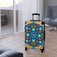 Load image into Gallery viewer, Floral Design Suitcases in Navy