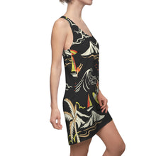 Load image into Gallery viewer, Surf's Up Print Women's Racerback Dress In Black