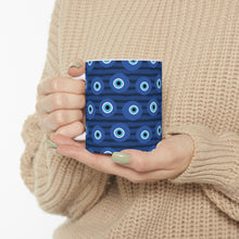 Load image into Gallery viewer, Evil Eye Pattern Ceramic Mug 11oz