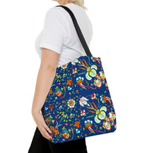Load image into Gallery viewer, French Flower's In Blue Tote Bag
