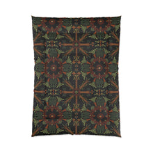 Load image into Gallery viewer, Ancient Greek Flower Dark Color King Comforter