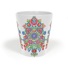 Load image into Gallery viewer, Blue Folk Daisy Latte Mug, 12oz