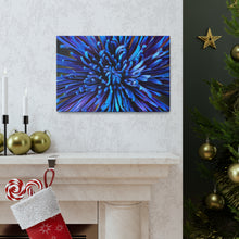 Load image into Gallery viewer, Blue Dahlia Canvas Gallery Wraps