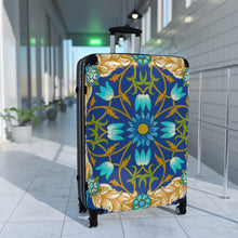Load image into Gallery viewer, Floral Design Suitcases in Navy