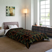 Load image into Gallery viewer, Ancient Greek Flower Dark Color King Comforter
