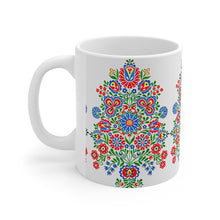 Load image into Gallery viewer, Blue Folk Daisy Ceramic Mug 11oz