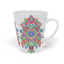 Load image into Gallery viewer, Blue Folk Daisy Latte Mug, 12oz