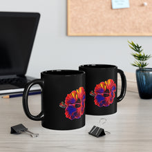 Load image into Gallery viewer, Colorful Hibiscus 11oz Black Mug