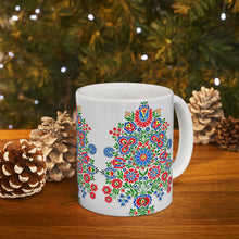 Load image into Gallery viewer, Blue Folk Daisy Ceramic Mug 11oz