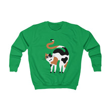 Load image into Gallery viewer, Calico Cat Kids Sweatshirt