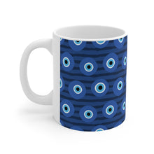 Load image into Gallery viewer, Evil Eye Pattern Ceramic Mug 11oz