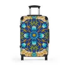 Load image into Gallery viewer, Floral Design Suitcases in Navy