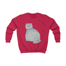 Load image into Gallery viewer, Large Gray Cat Kids Sweatshirt