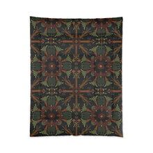 Load image into Gallery viewer, Ancient Greek Flower Dark Color King Comforter