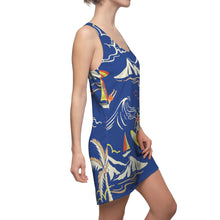 Load image into Gallery viewer, Surf's Up Print Women's Racerback Dress In Blue