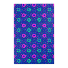 Load image into Gallery viewer, Aqua and Pink Flowers On Royal Blue Area Rugs
