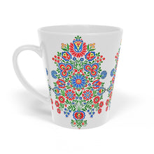 Load image into Gallery viewer, Blue Folk Daisy Latte Mug, 12oz
