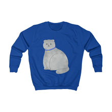 Load image into Gallery viewer, Large Gray Cat Kids Sweatshirt