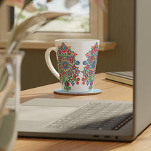 Load image into Gallery viewer, Blue Folk Daisy Latte Mug, 12oz