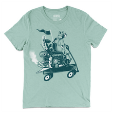 Load image into Gallery viewer, Wagon Ride Unisex Shirt: Heather Dusty Blue / S
