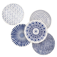 Load image into Gallery viewer, 8-Inch Blue Circle Stoneware Plate
