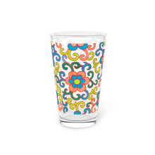 Load image into Gallery viewer, Bright Floral Design Pint Glass, 16oz
