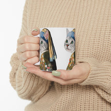 Load image into Gallery viewer, Renaissance Cat Ceramic Mug 11oz
