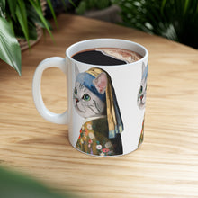 Load image into Gallery viewer, Renaissance Cat Ceramic Mug 11oz
