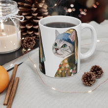 Load image into Gallery viewer, Renaissance Cat Ceramic Mug 11oz
