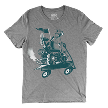 Load image into Gallery viewer, Wagon Ride Unisex Shirt: Heather Dusty Blue / S
