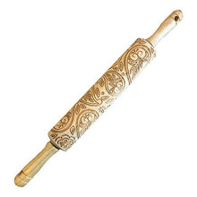Load image into Gallery viewer, Embossed Paisley Rolling Pin – Pottery &amp; Baking
