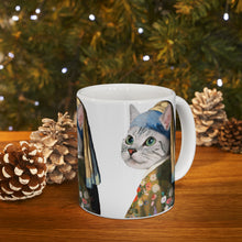 Load image into Gallery viewer, Renaissance Cat Ceramic Mug 11oz
