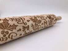 Load image into Gallery viewer, Mistletoe Peace Love Noel Embossed Rolling Pin
