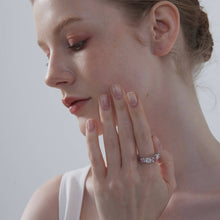 Load image into Gallery viewer, Five Color Moissanite Engagement Ring in 925 Sterling Silver: Dark blue / 9 US
