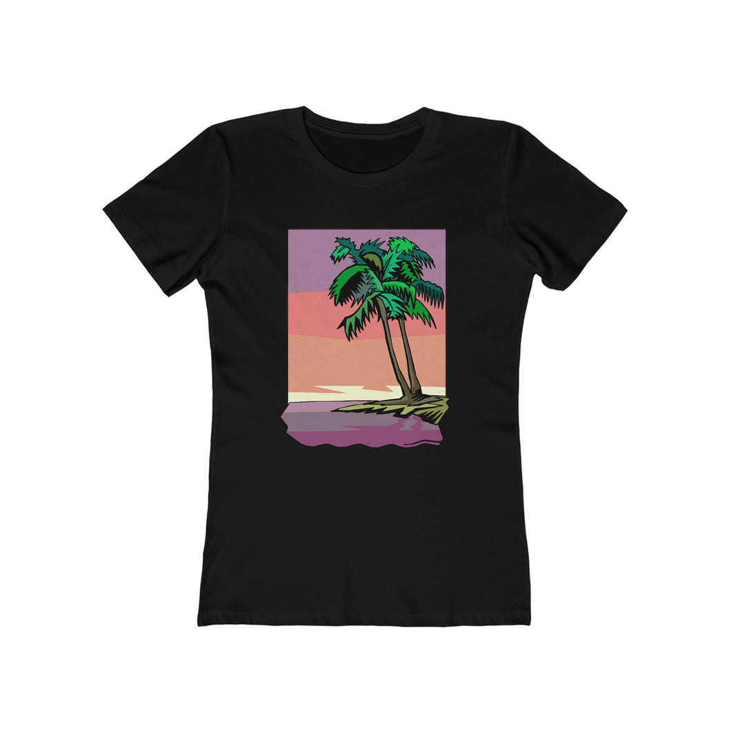 Sunset Palm Women's The Boyfriend Tee