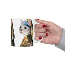 Load image into Gallery viewer, Renaissance Cat Ceramic Mug 11oz
