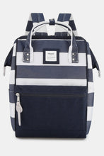 Load image into Gallery viewer, Himawari Striped Waterproof Nylon Backpack Bag with Side Pockets
