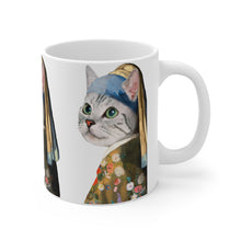 Load image into Gallery viewer, Renaissance Cat Ceramic Mug 11oz
