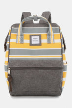 Load image into Gallery viewer, Himawari Striped Waterproof Nylon Backpack Bag with Side Pockets
