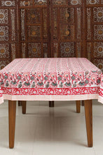 Load image into Gallery viewer, Red Floral Tablecloth
