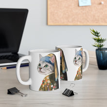 Load image into Gallery viewer, Renaissance Cat Ceramic Mug 11oz
