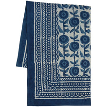 Load image into Gallery viewer, Gilia Block Print Tablecloth 60 x 84 inch
