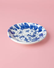 Load image into Gallery viewer, Small Garlic Grater Ceramic Dish/ Blue Splatter
