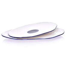 Load image into Gallery viewer, 12-Inch White Serving Plate with Decorative Blue Dot: Single Plate
