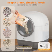 Load image into Gallery viewer, Smart Self-Cleaning Cat Litter Box with Odor Control &amp; APP
