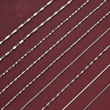 Load image into Gallery viewer, Box Cable Singapore Necklace Chain in 925 Sterling Silver: 50 Centimeters / Cable Chain
