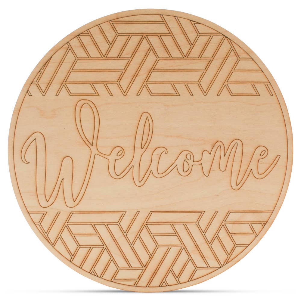 Round Welcome Sign, 12