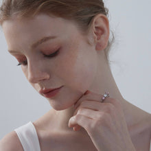 Load image into Gallery viewer, Five Color Moissanite Engagement Ring in 925 Sterling Silver: Dark blue / 9 US
