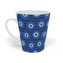 Load image into Gallery viewer, Evil Eye Pattern Latte Mug, 12oz
